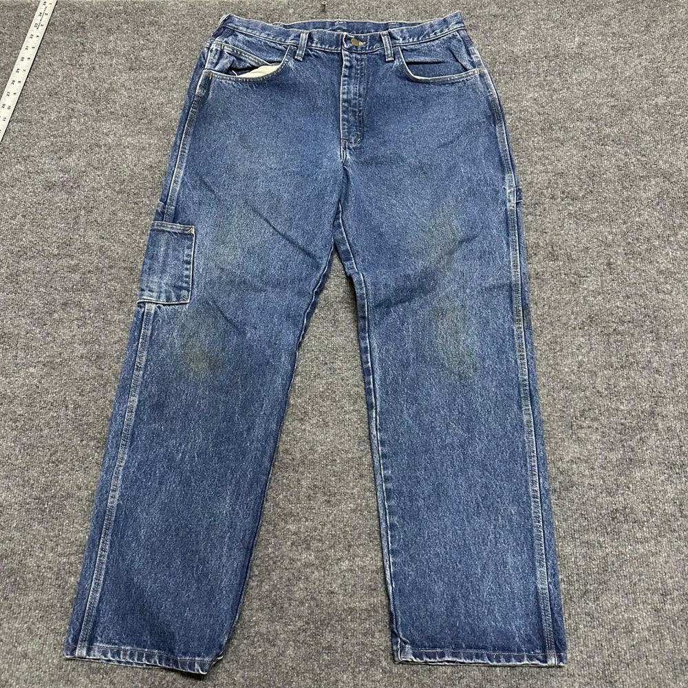 Bulwark Jeans Mens Size 36-32 Blue Flame Resistant FR Carpenter Work Utility